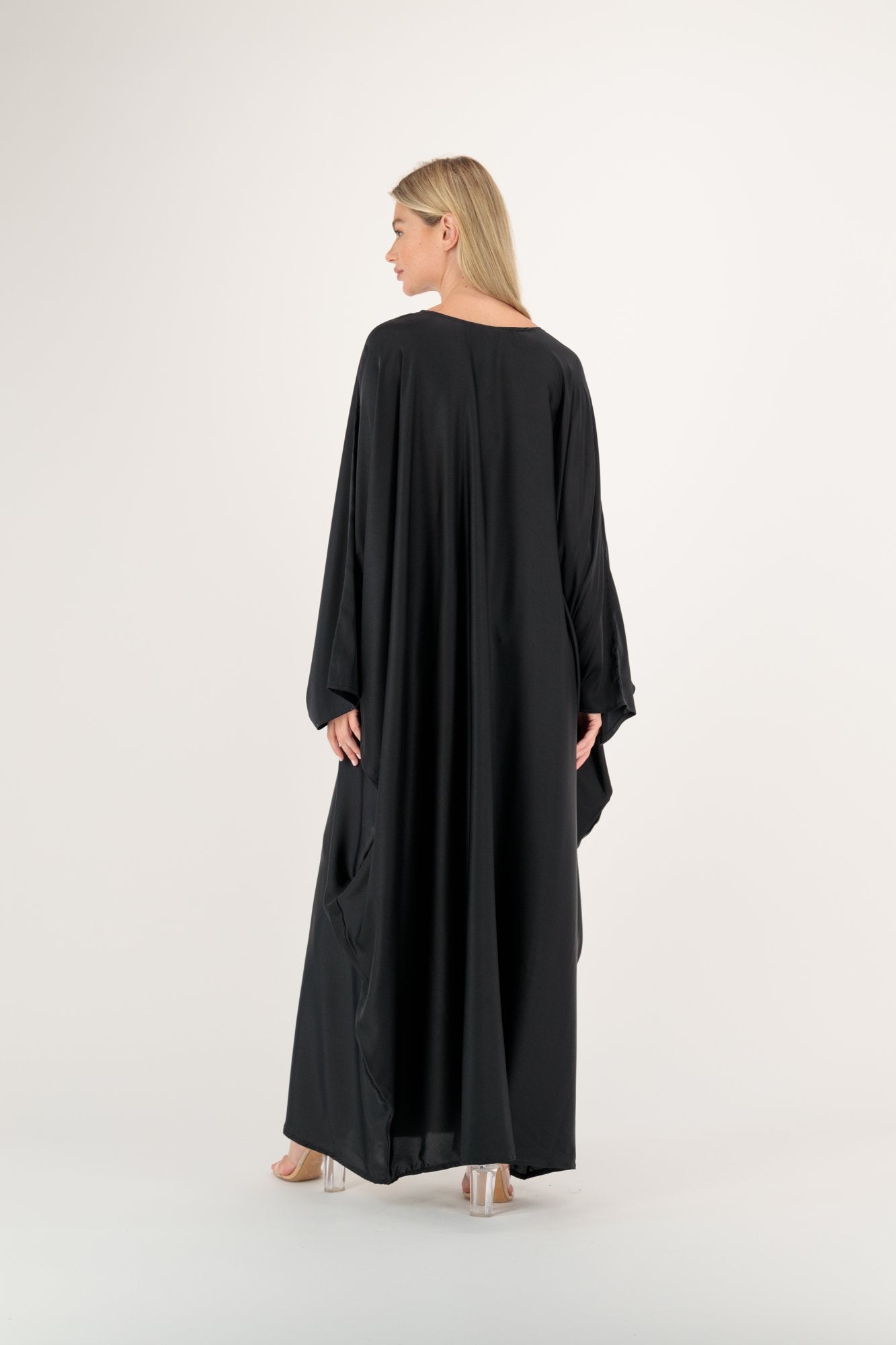 Silk Butterfly abaya model-back