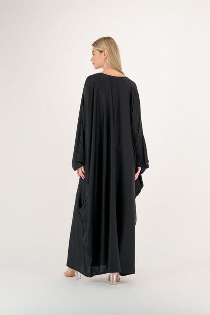Silk Butterfly abaya model-back