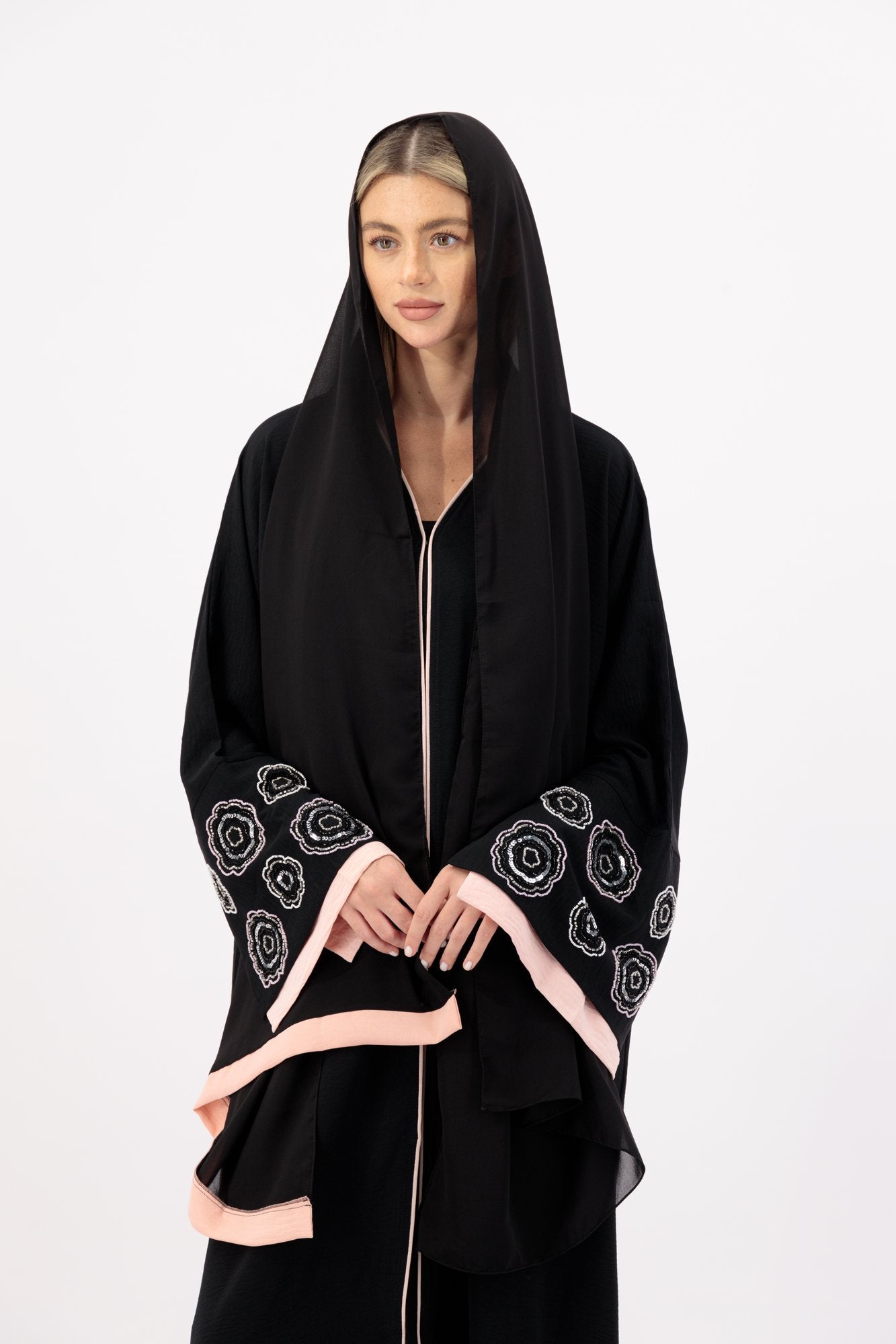 Studio 9 abaya model-closeup