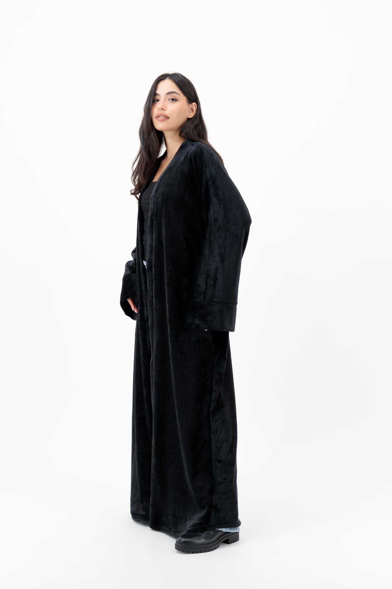 Cosy Fur abaya model-front